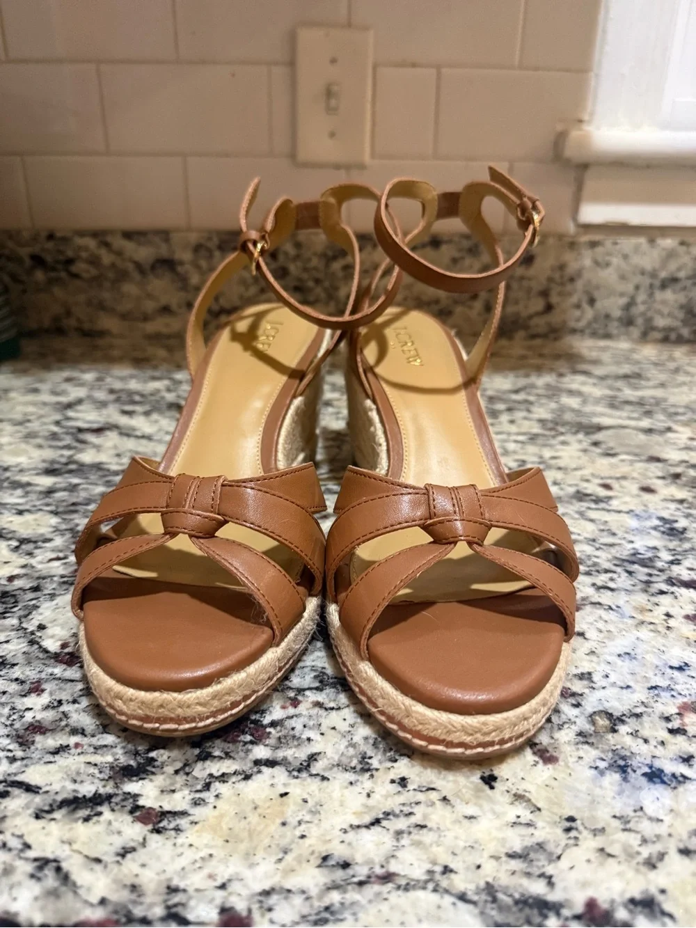 J. Crew Espadrille Wedge Sandals 10